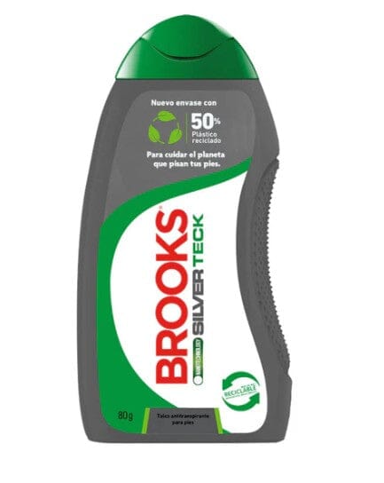 Talco para Pies Brooks Silver Teck x 80 g Farmex-Fonasa-Persistente